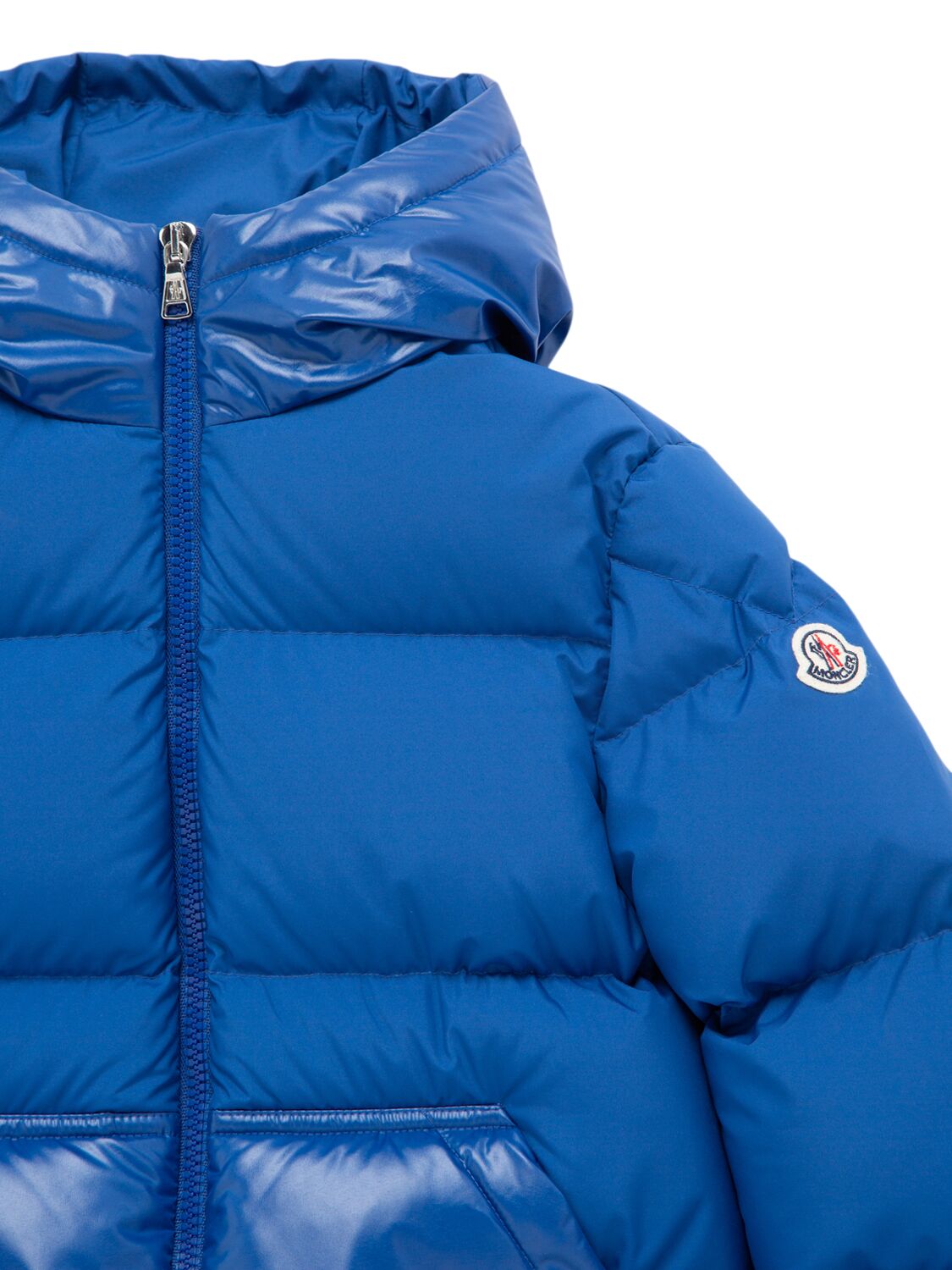 Shop Moncler Barin Tech Down Jacket In Blue