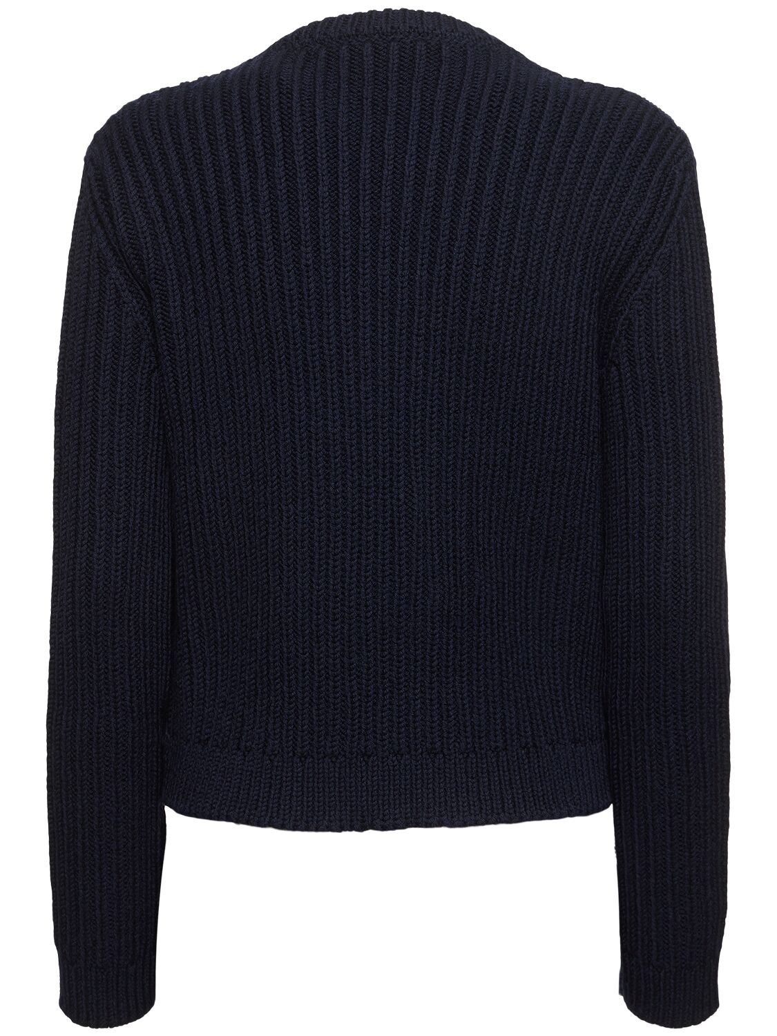 Shop Gucci Wool Sweater In Navy/white