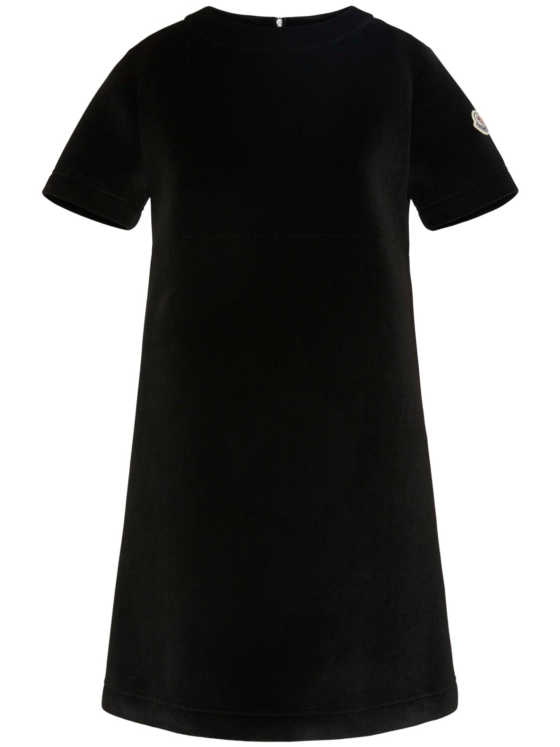 Moncler Neoprene Viscose Blend Midi Dress In Black