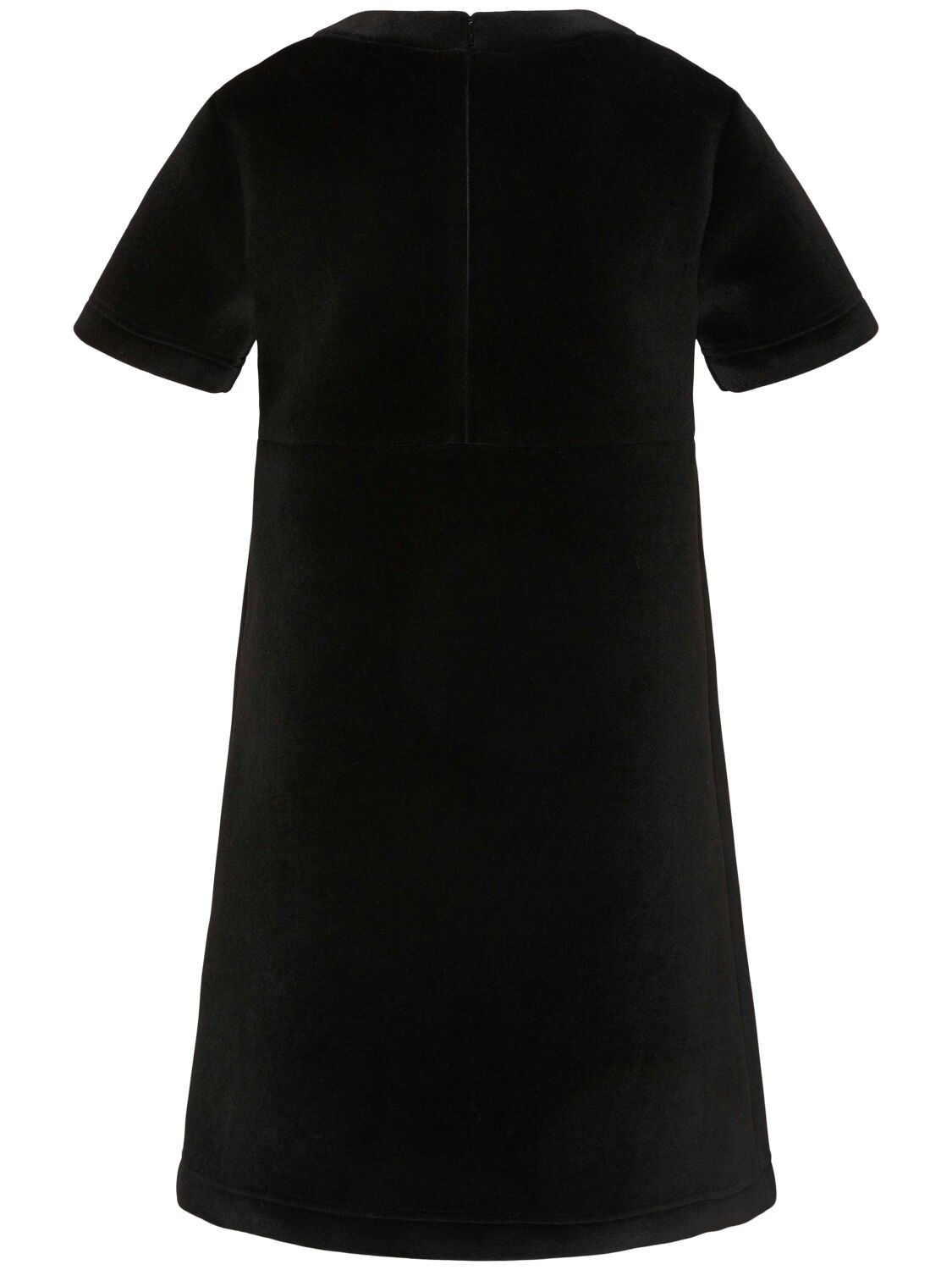 Shop Moncler Neoprene Viscose Blend Midi Dress In Black