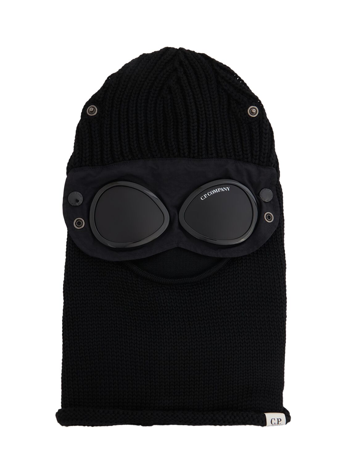 C.p. Company Cp Company Merino Wool Goggle Balaclava In Black