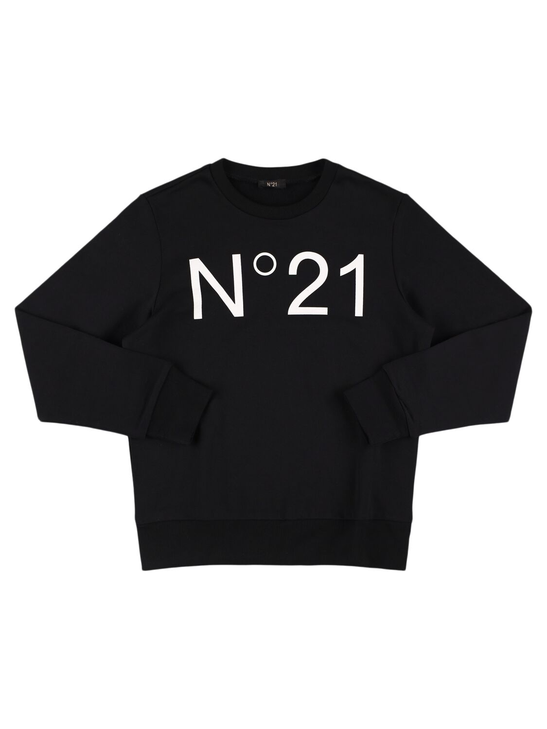 N°21 PRINTED COTTON CREWNECK SWEATSHIRT 