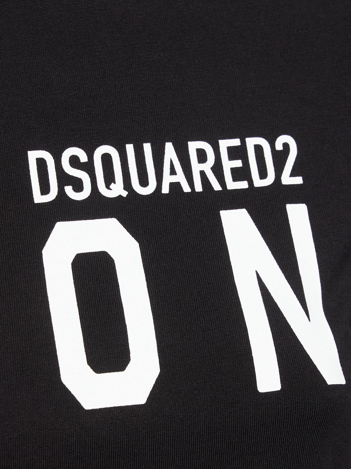 Shop Dsquared2 Be Icon Mini Fit Crop T-shirt In Black