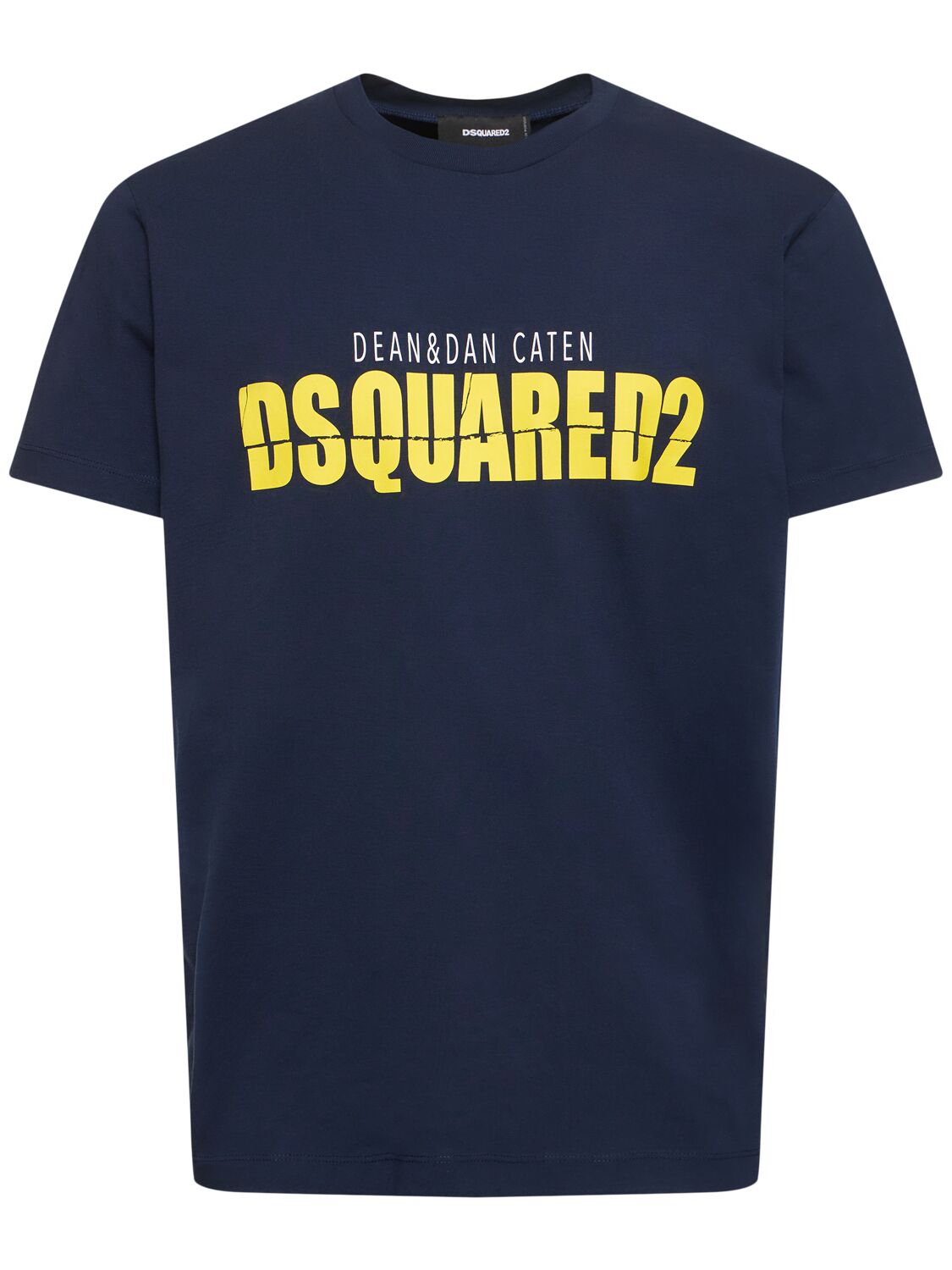 Shop Dsquared2 Cool Fit Printed Logo T-shirt In Navy