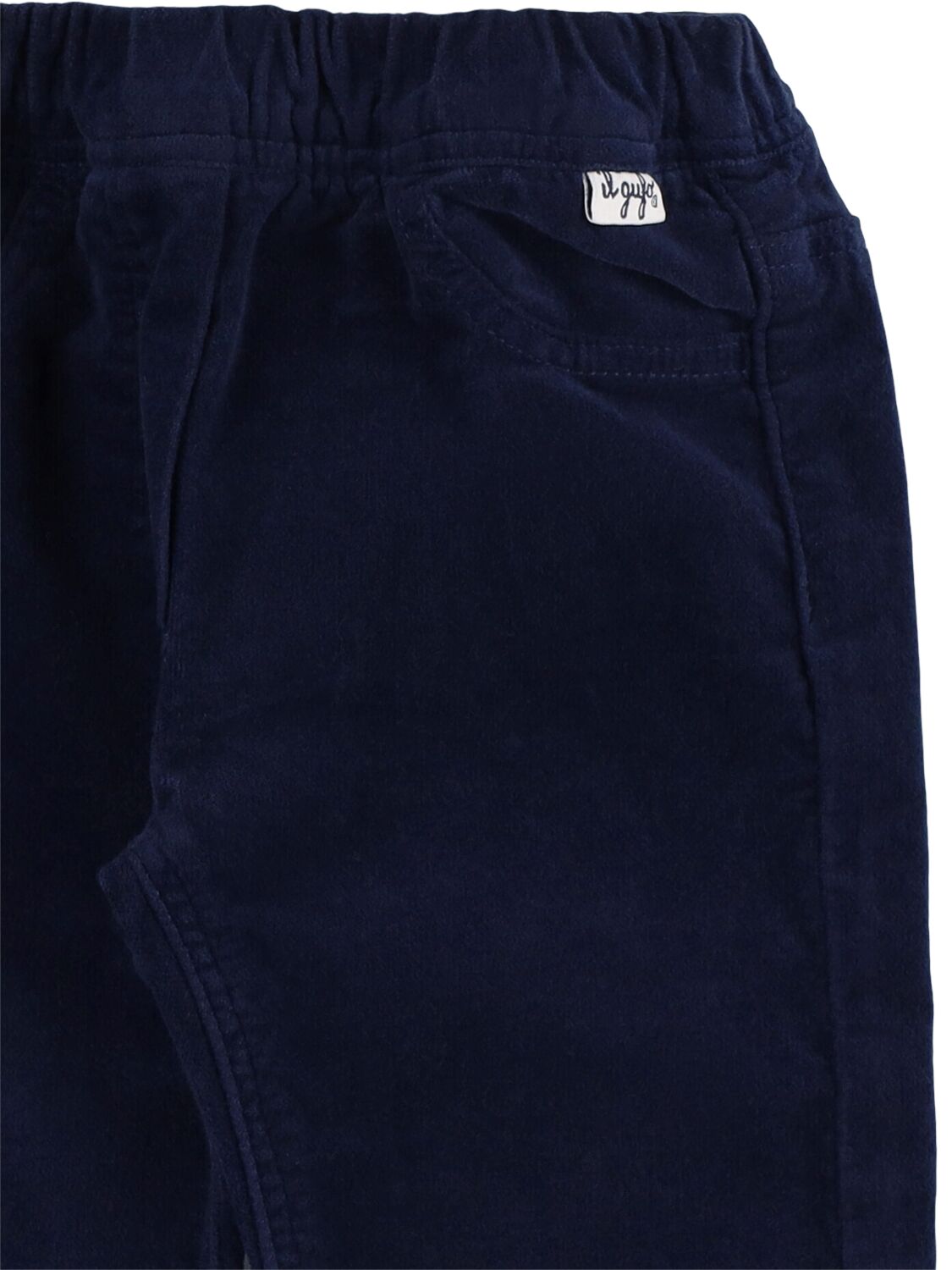 Shop Il Gufo Stretch Cotton Corduroy Pants In Blue