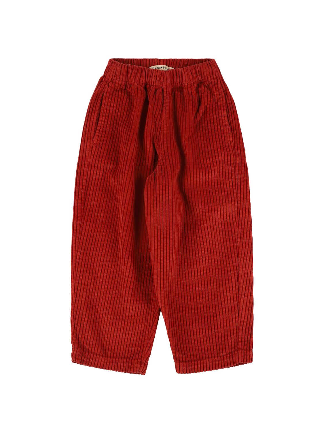 The New Society Babies' Cotton Corduroy Trousers In Dark Red