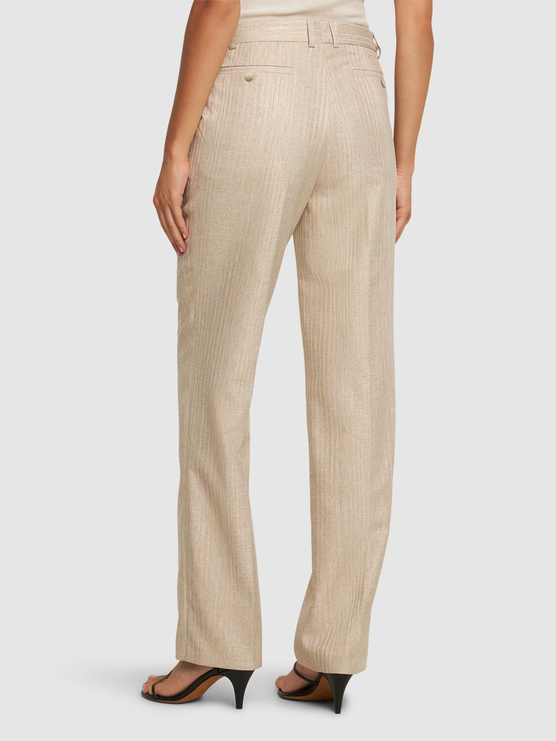 Shop Bettter Wrap Linen Blend Suit In Ivory