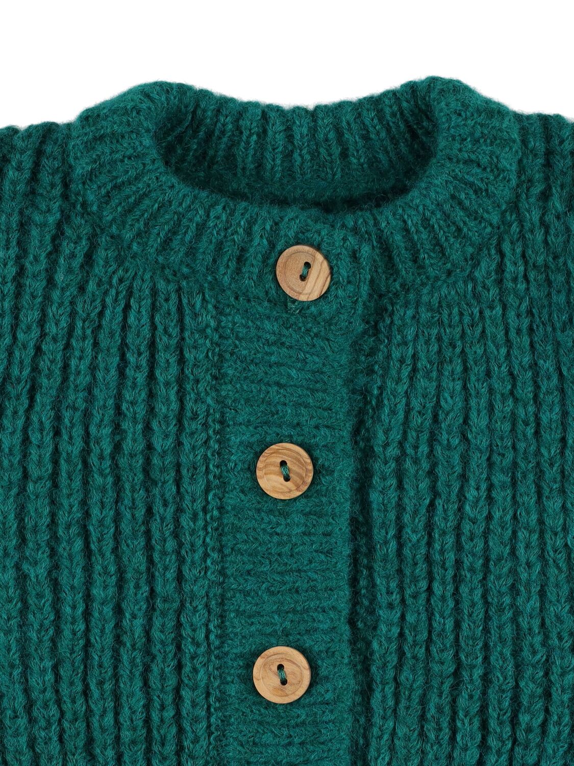 Shop The New Society Acrylic Blend Knit Cardigan In Green