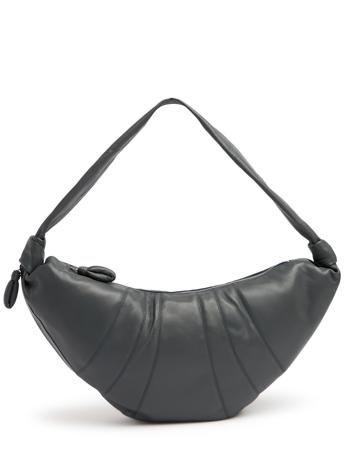 Lemaire Large Croissant Nappa Crossbody Bag In Asphalt