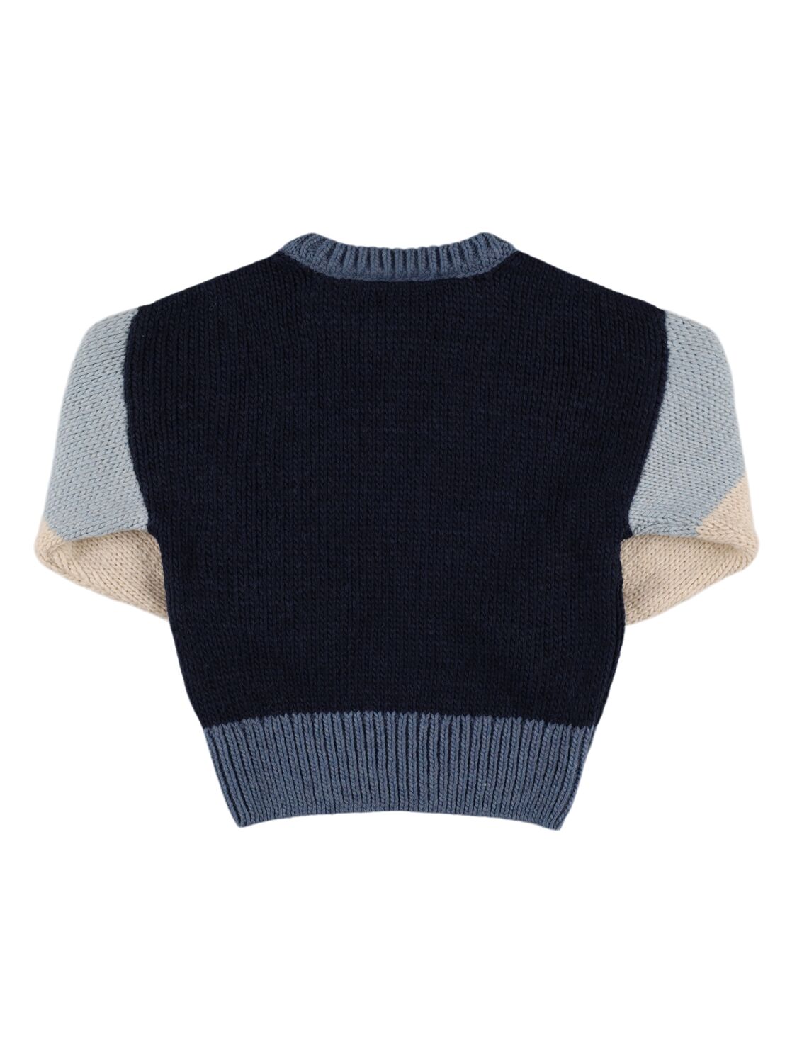 Shop The New Society Striped Poly Blend Knit Sweater In Blue/multi