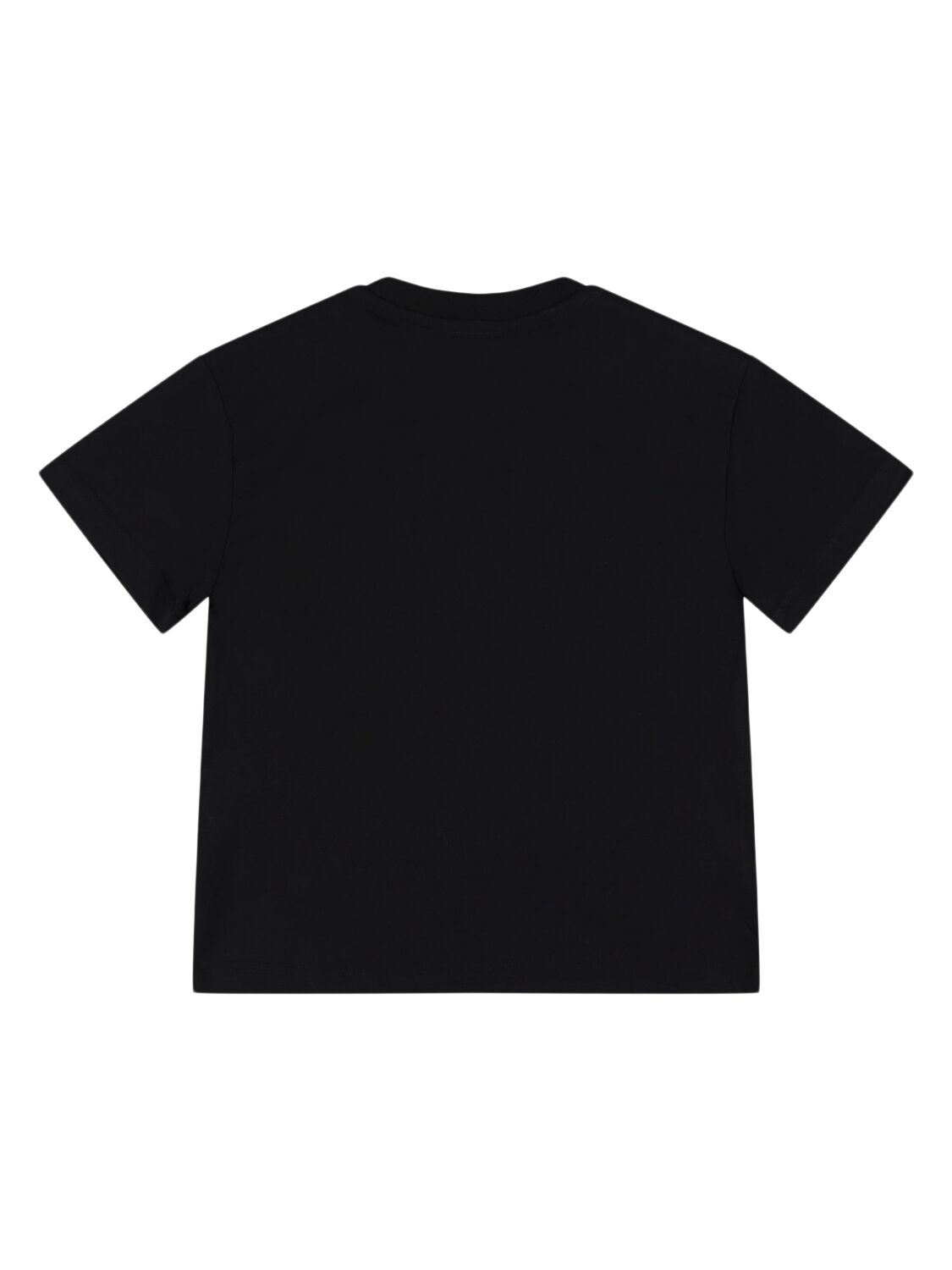 Shop Msgm Printed Cotton Jersey T-shirt In Black