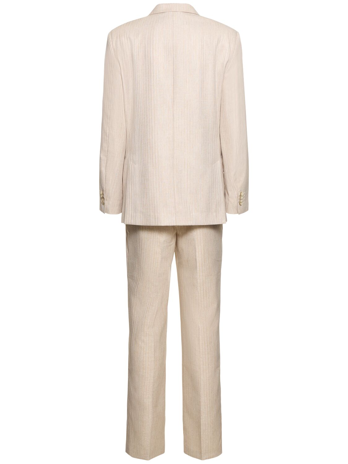 Shop Bettter Wrap Linen Blend Suit In Ivory