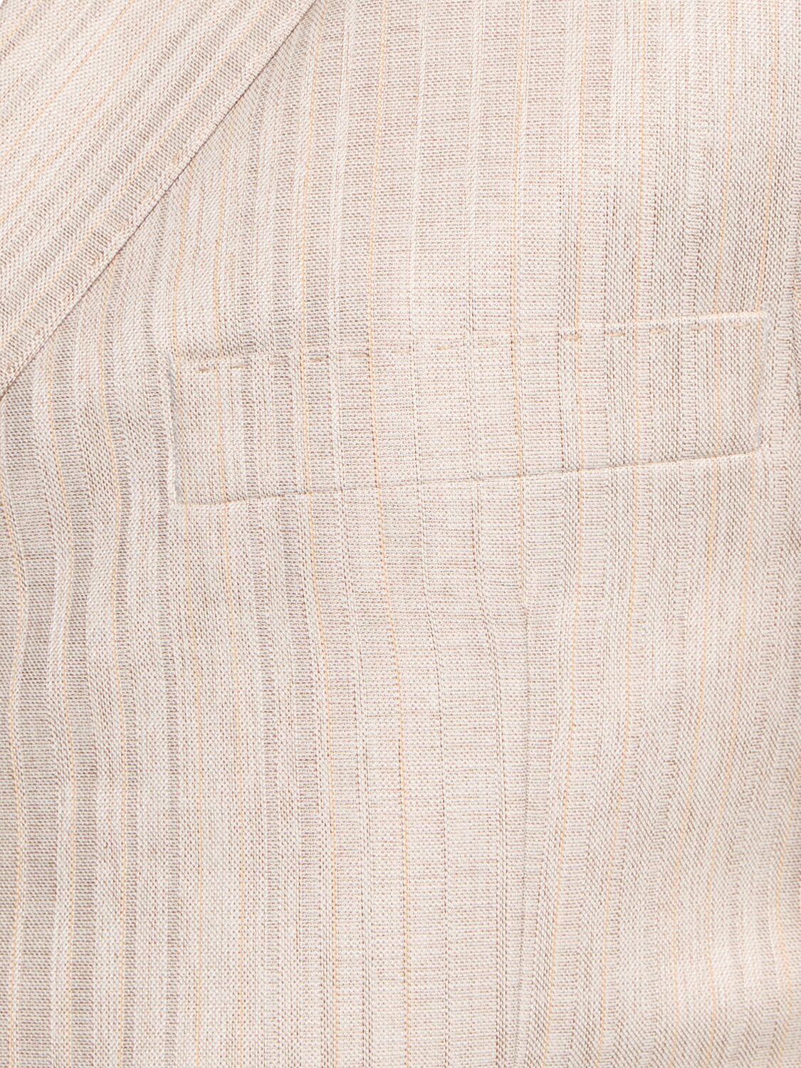 Shop Bettter Wrap Linen Blend Suit In Ivory