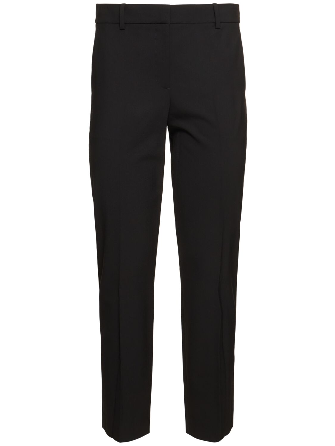 Theory Treeca Stretch Wool Straight Pants In Black