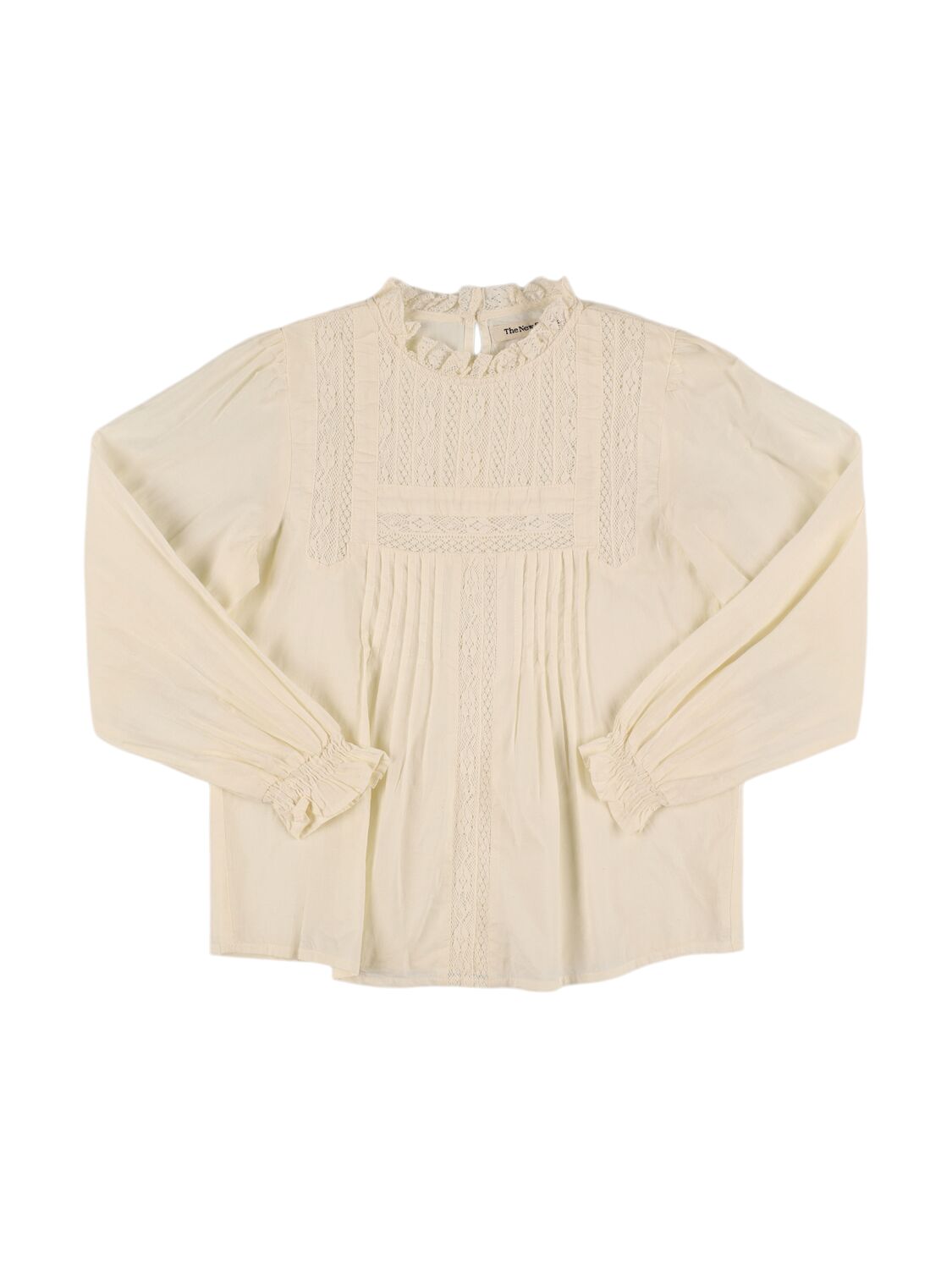 The New Society Embroidered Cotton Shirt In Off-white