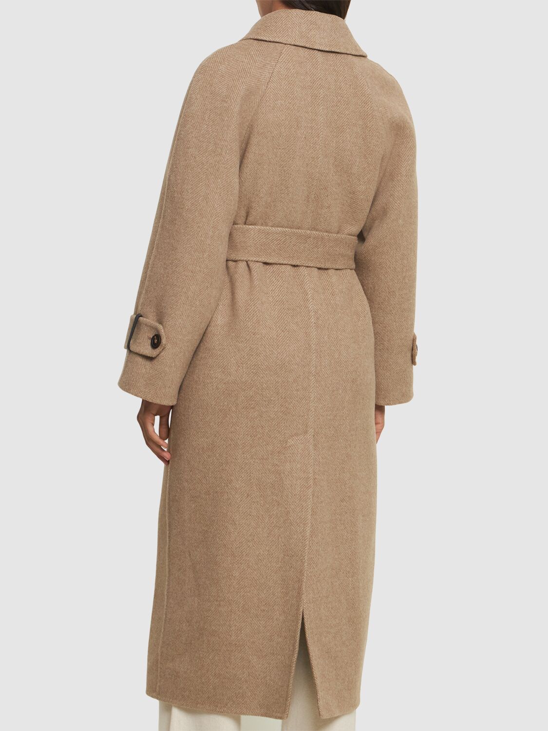 Shop Brunello Cucinelli Wool & Cashmere Coat In Beige