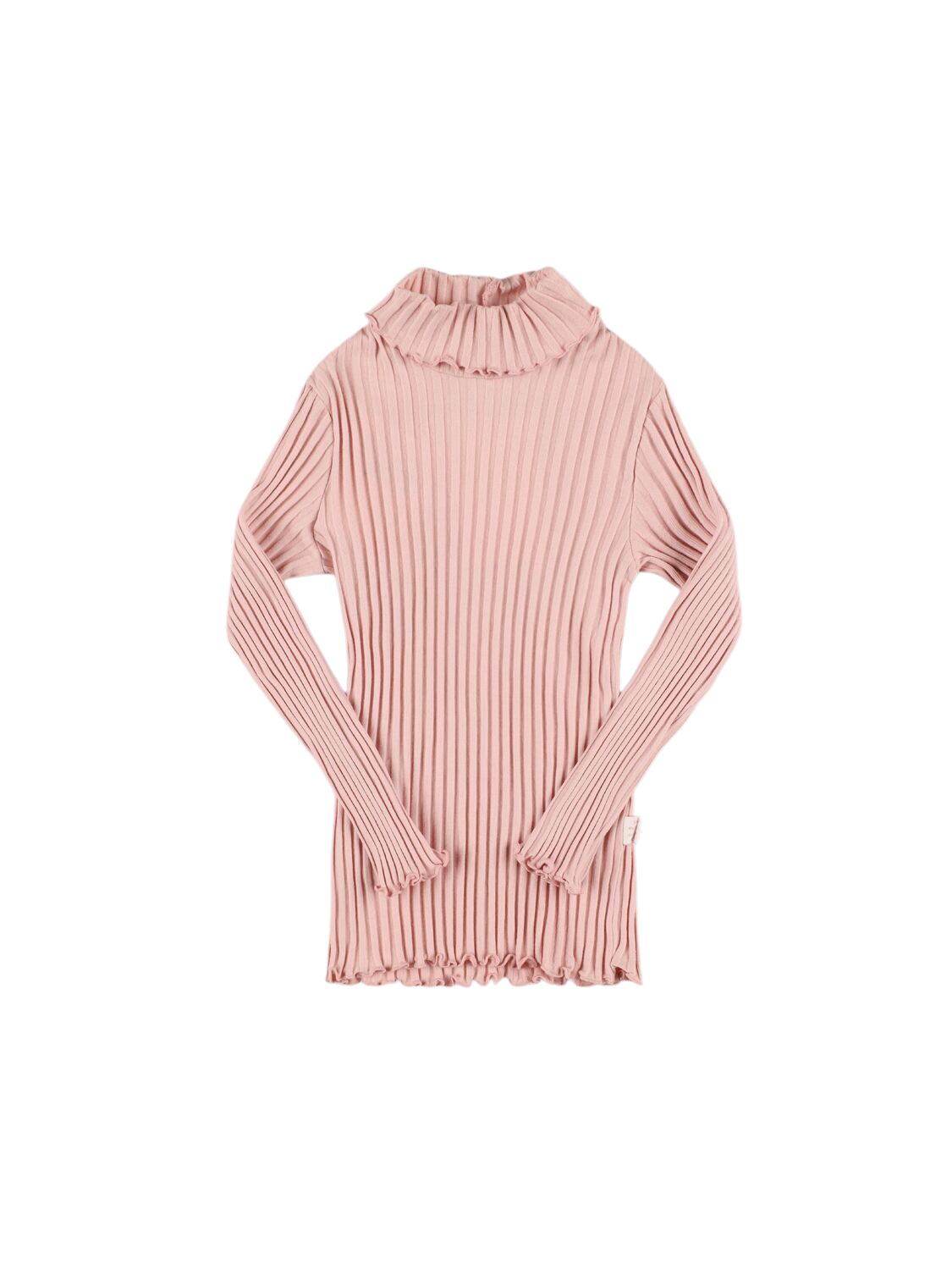 Il Gufo Stretch Cotton Jersey Turtleneck T-shirt In Pink