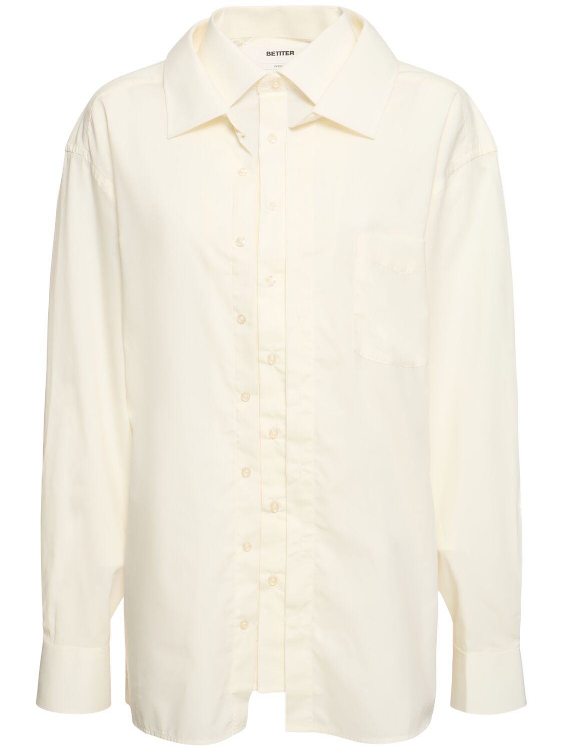 Bettter Double Structure Poplin Shirt In Neutral