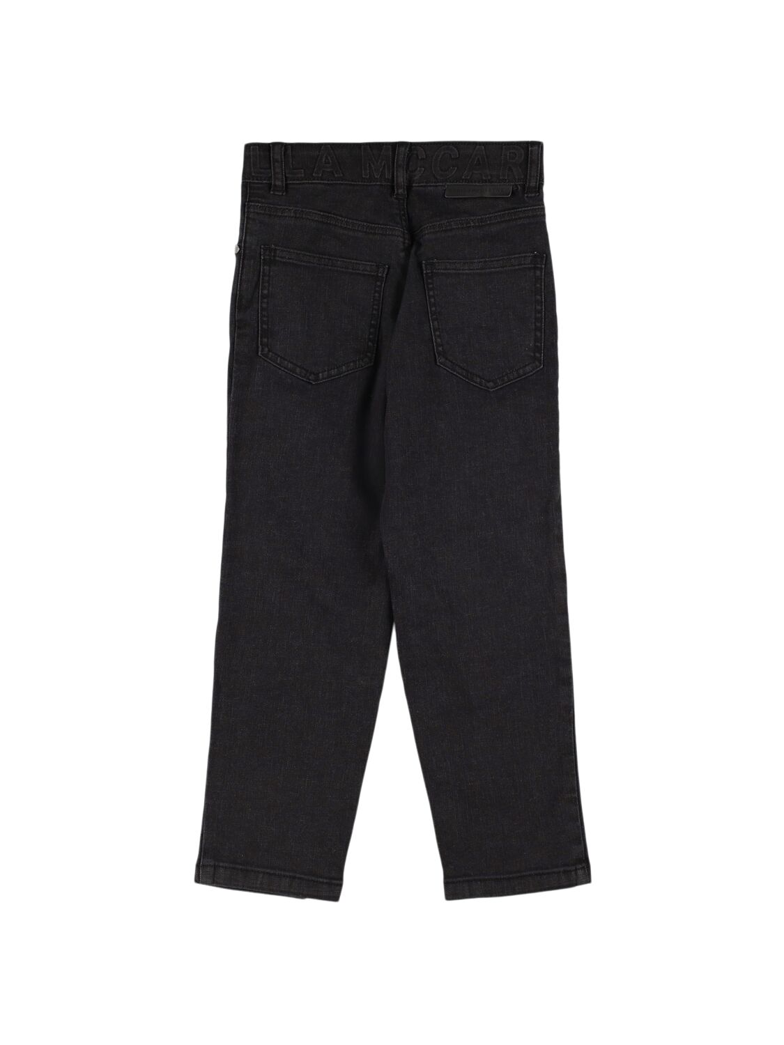 Shop Stella Mccartney Stretch Cotton Denim Pants In Black