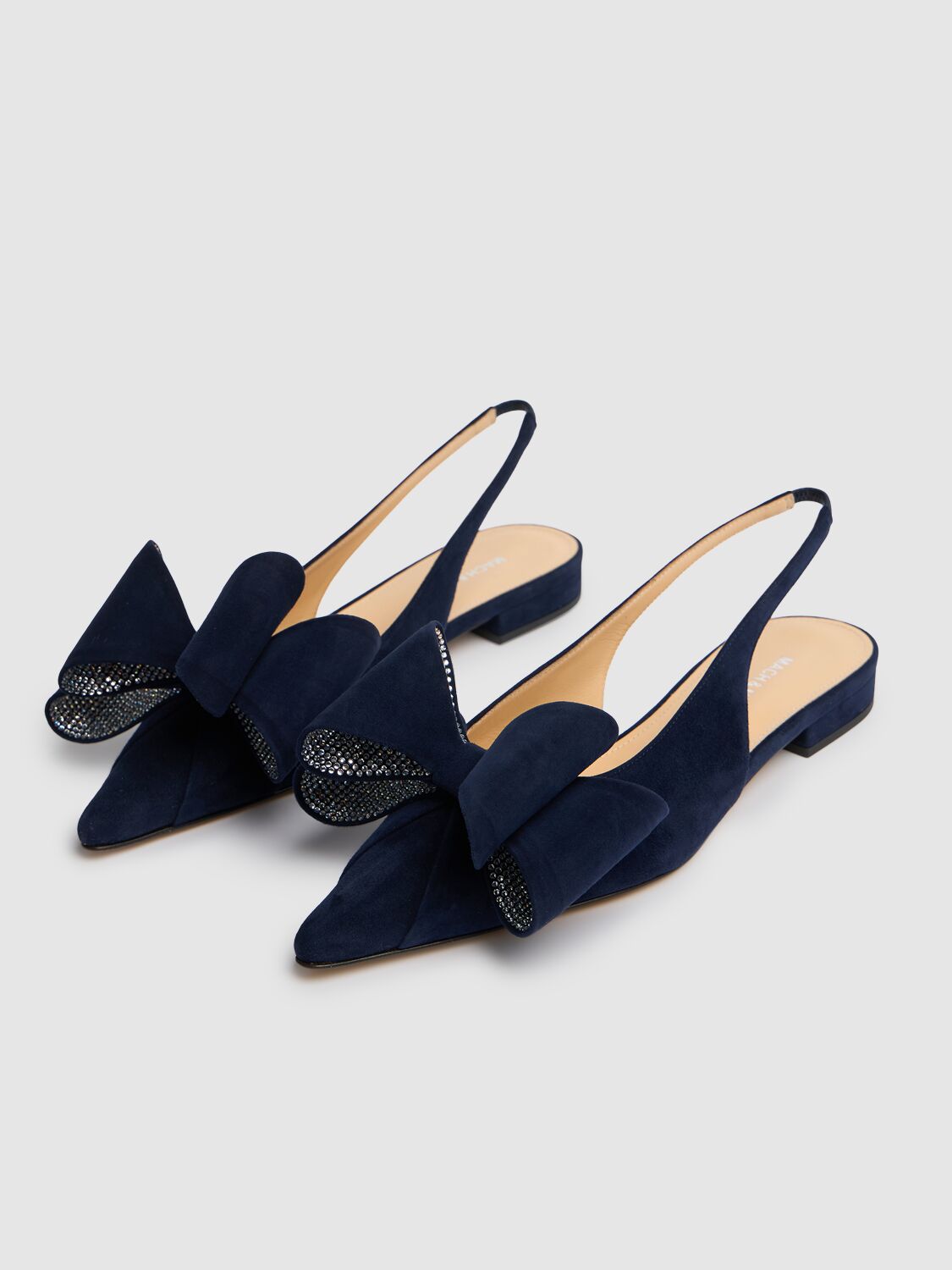 MACH & MACH 15MM LE CADEAU SUEDE SLINGBACK FLATS 