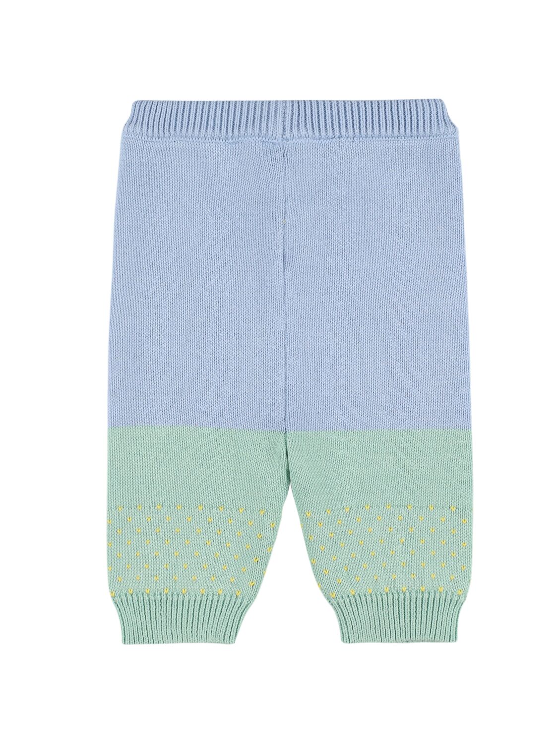 Shop Stella Mccartney Cotton Intarsia Knit Pants In Multicolor