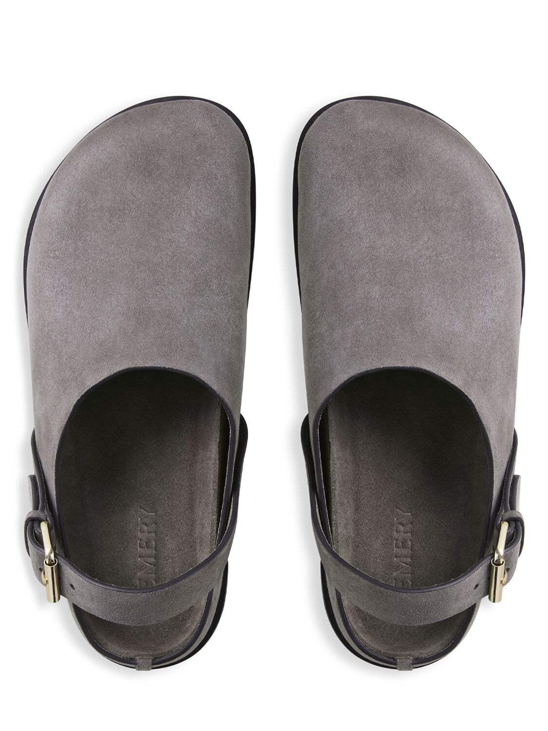 Shop A.emery 20mm Louis Suede Clogs In Grey