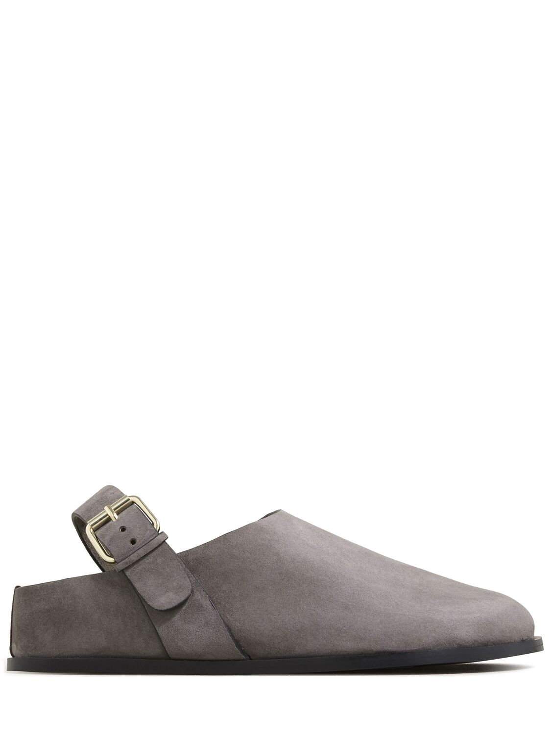 Shop A.emery 20mm Louis Suede Clogs In Grey