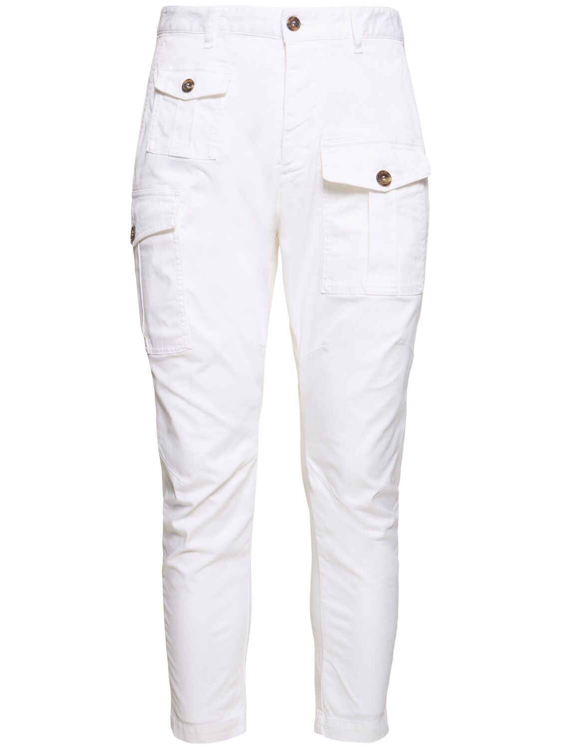 Shop Dsquared2 Sexy Stretch Cotton Cargo Pants In White