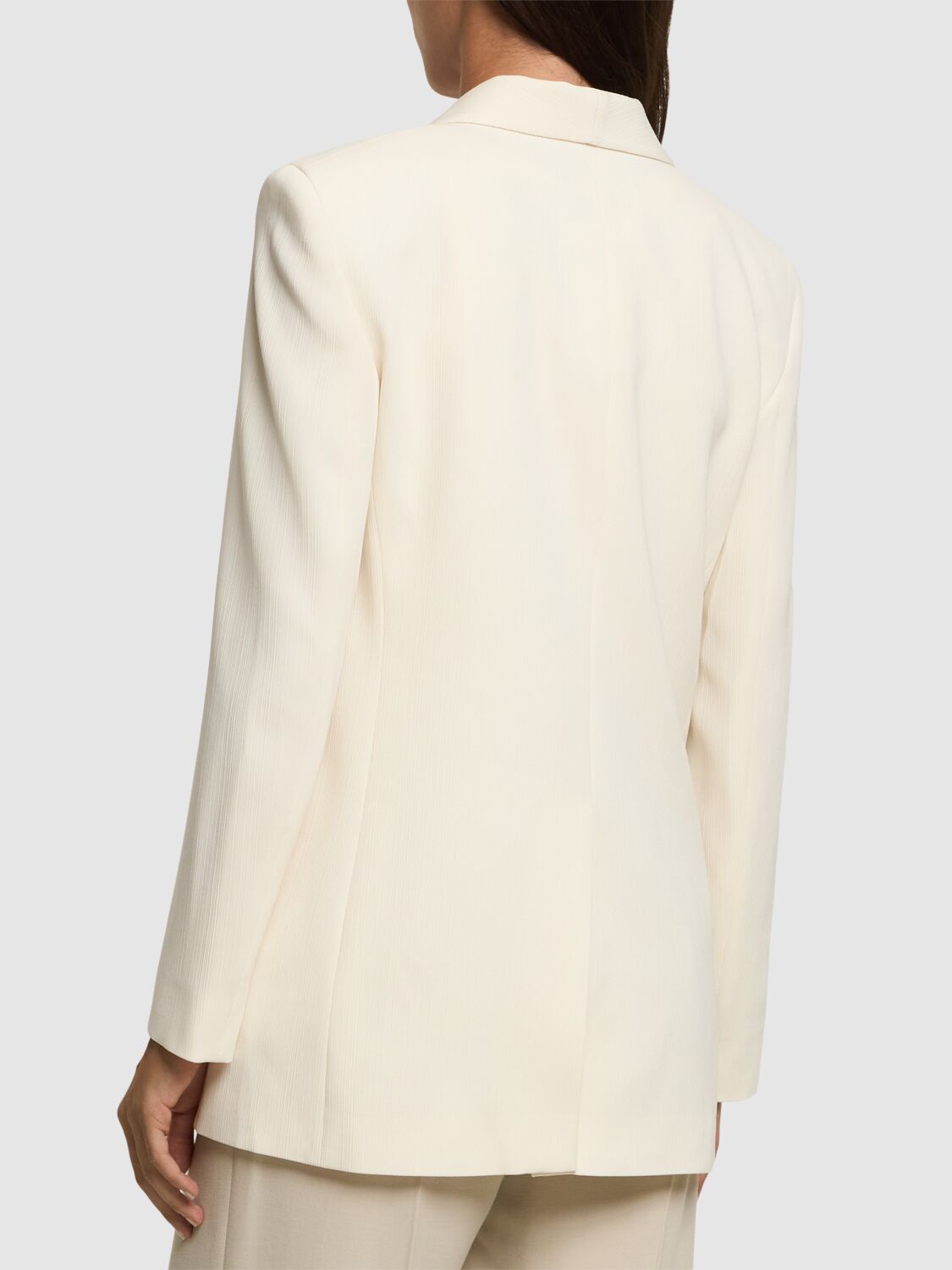 Shop Theory Crepe Blazer In Cream