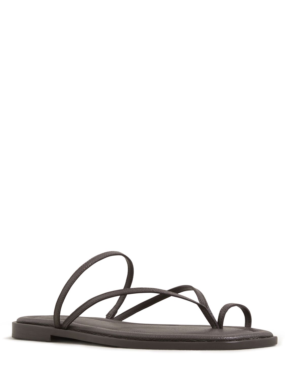 Shop A.emery 10mm Turner Leather Sandals In Grey