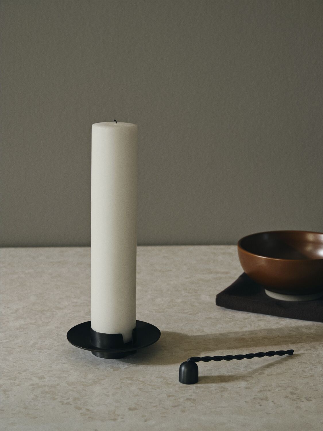 FERM LIVING TWIST BRASS CANDLE SNUFFER 