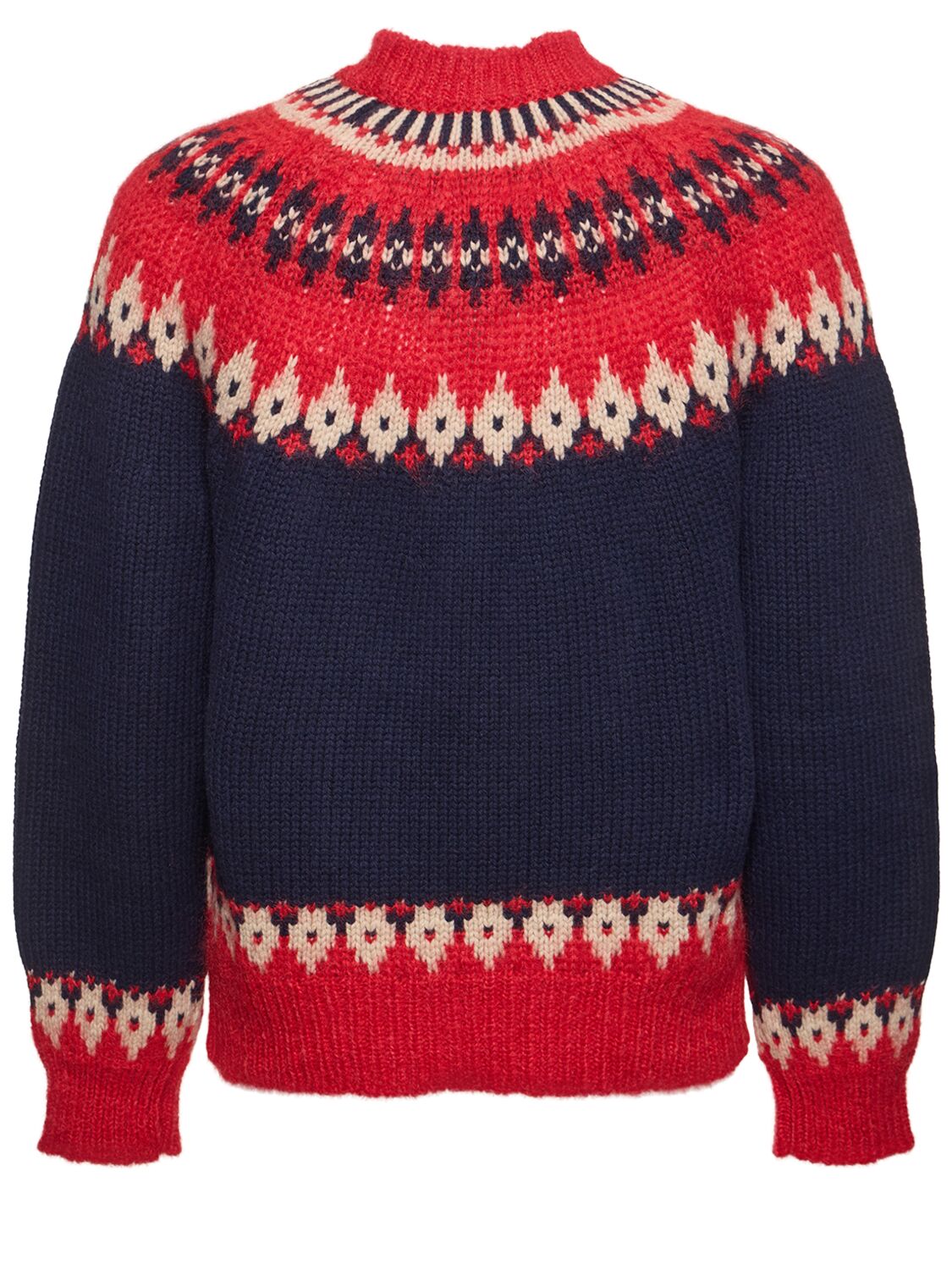 Shop Dsquared2 Wool Blend Jacquard Sweater In Red Variant