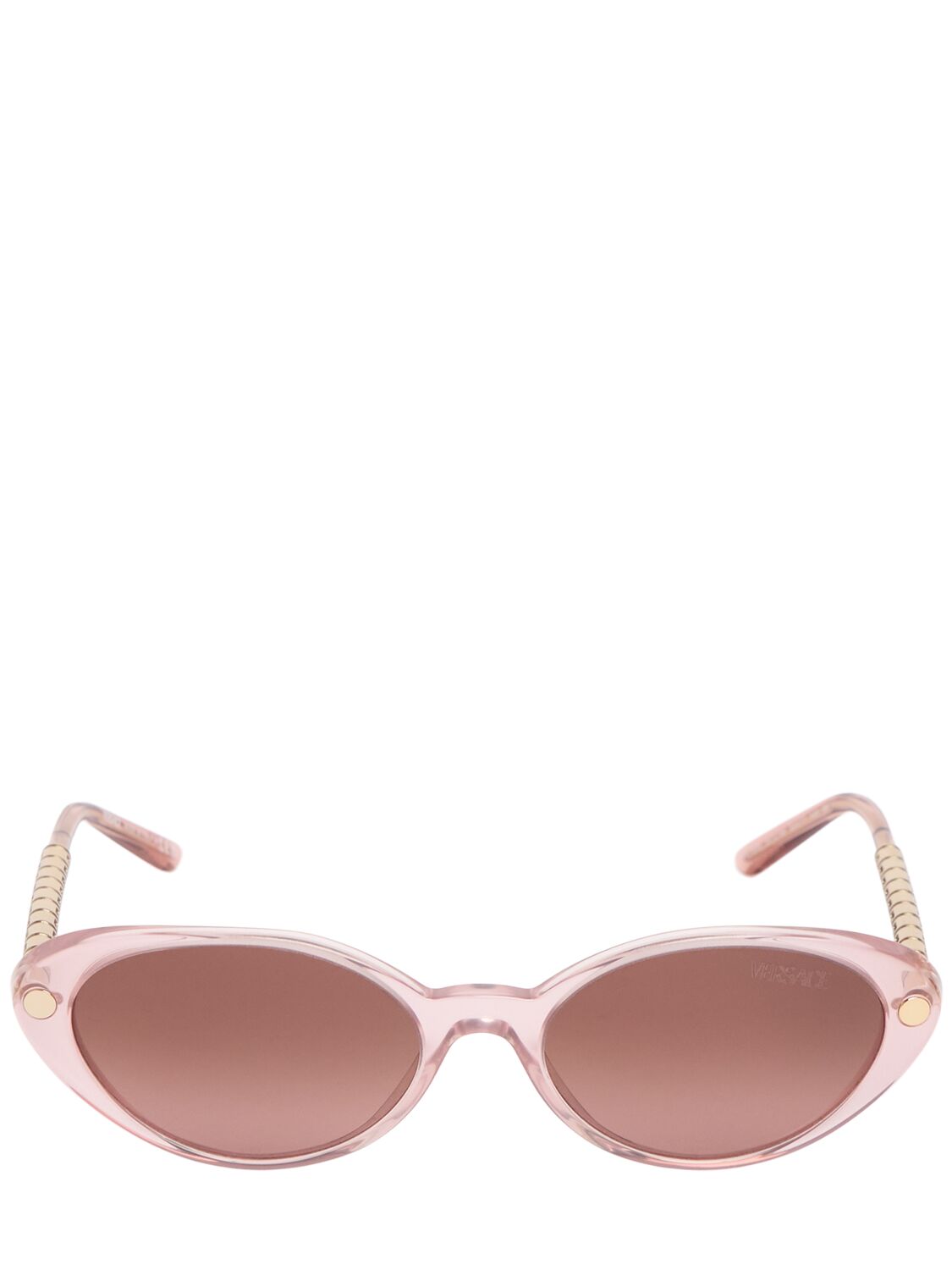 Versace Round Acetate Sunglasses In Pink