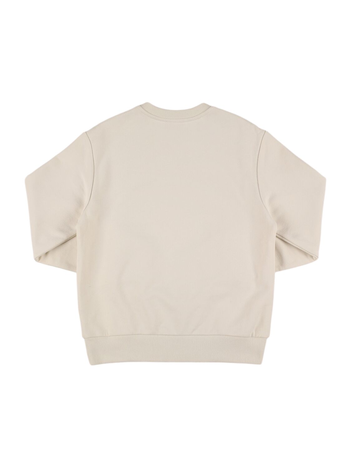 Shop Diesel Cotton Crewneck Sweatshirt W/logo In Off-white