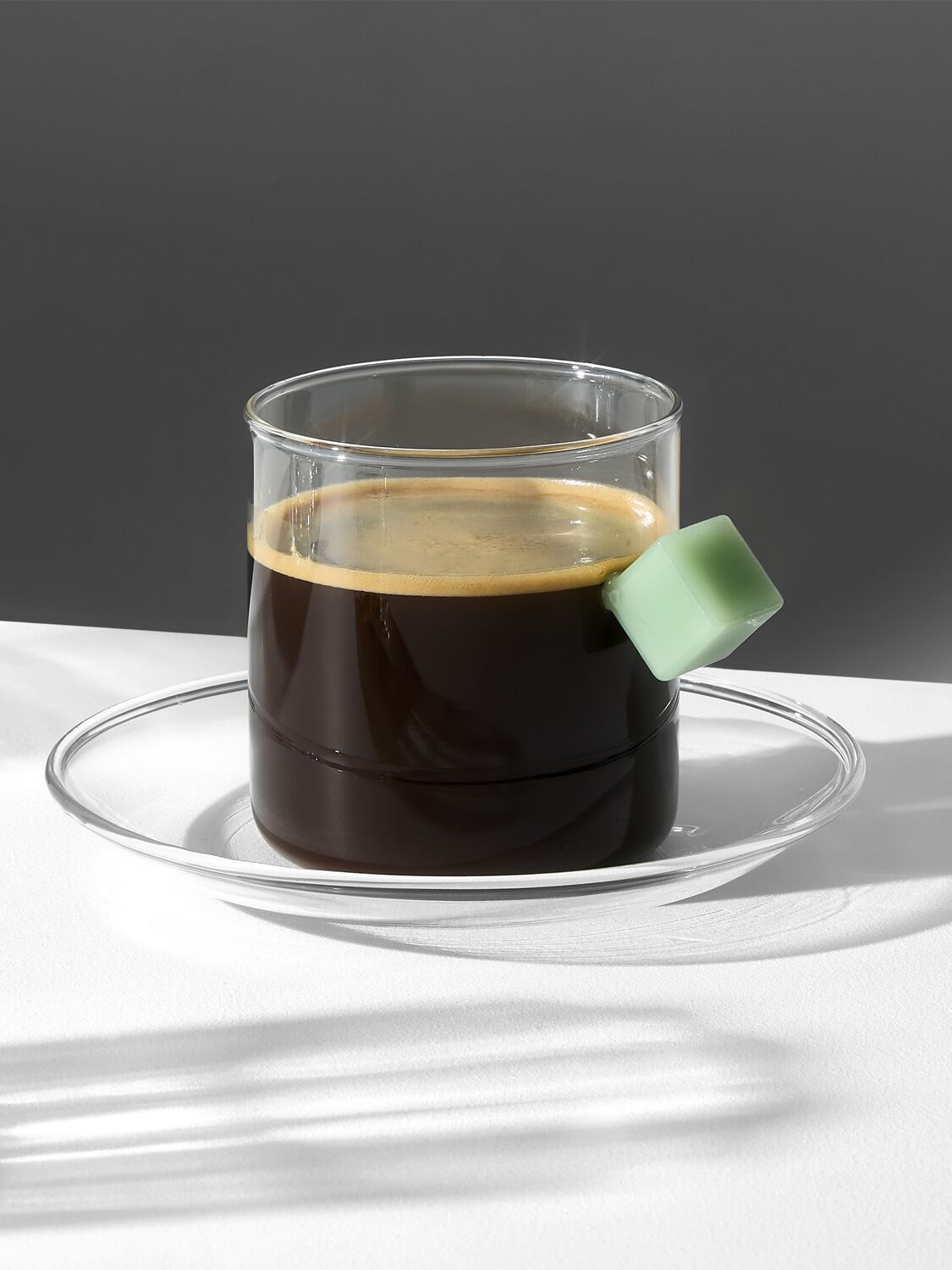 Fazeek Cube Mug & Saucer In Transparent