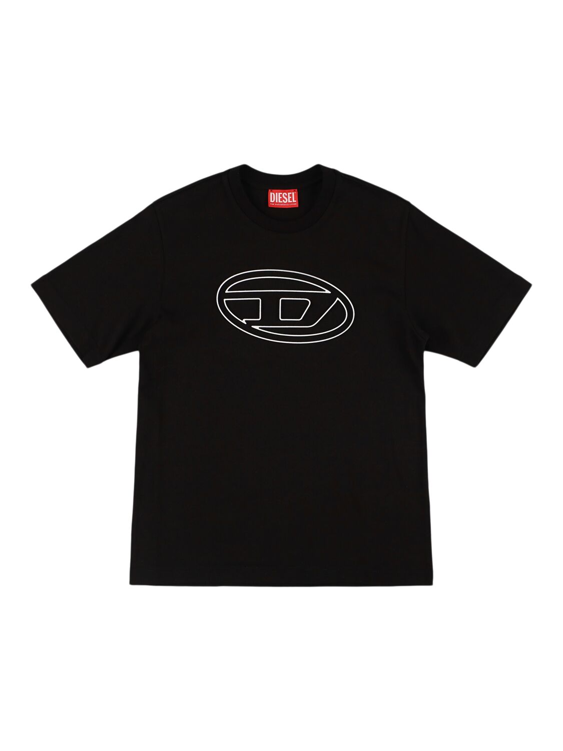 Diesel Cotton Jersey T-shirt W/logo In Black