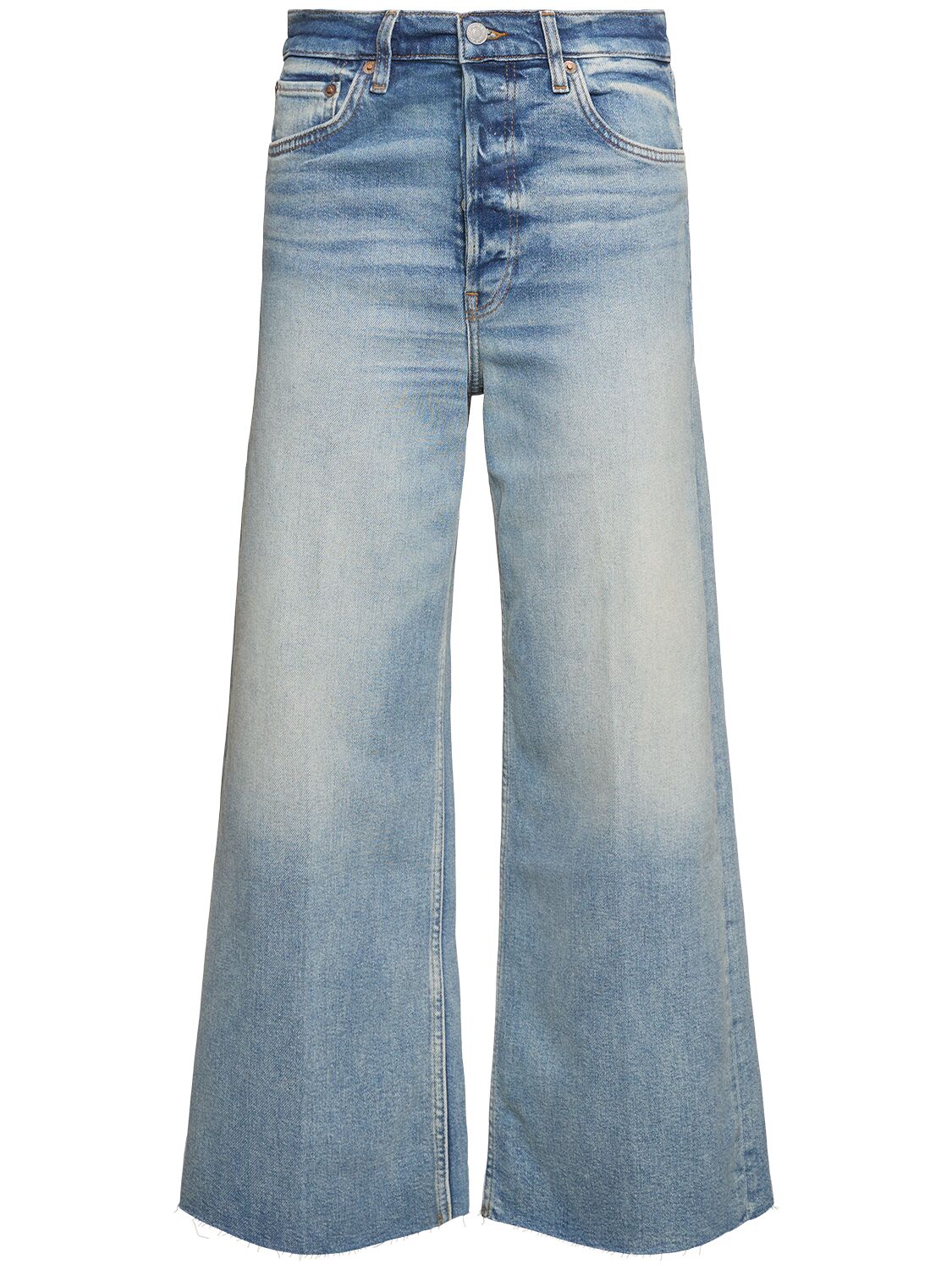 High Rise Wide Leg Cropped Jeans