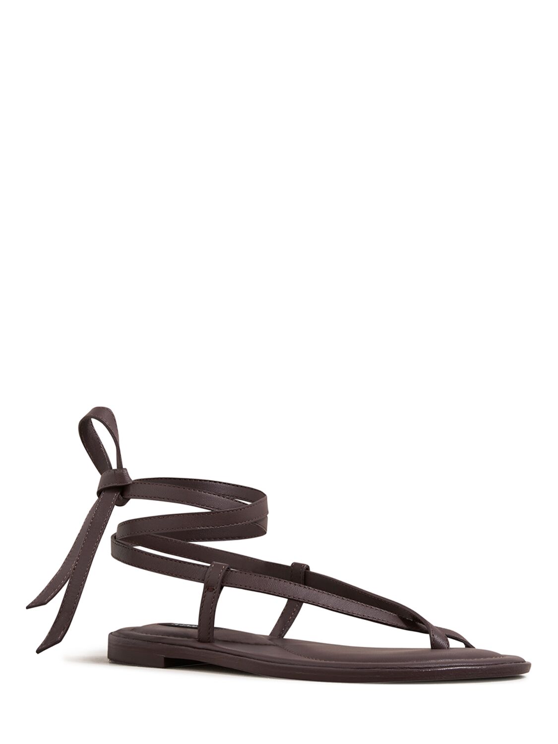 Shop A.emery 10mm Elliot Leather Sandals In Brown