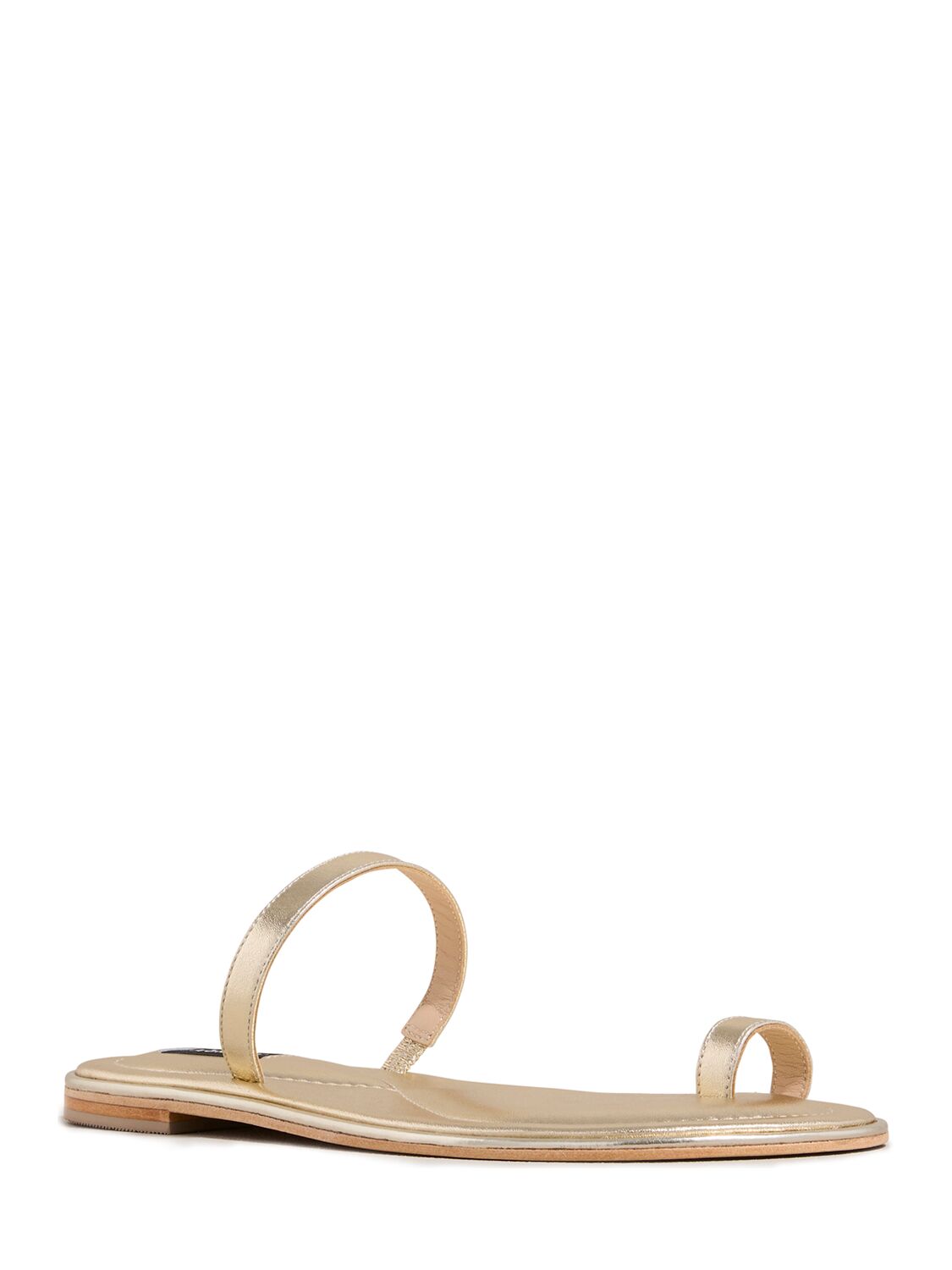 Shop A.emery 10mm Turi Metallic Leather Sandals In Gold