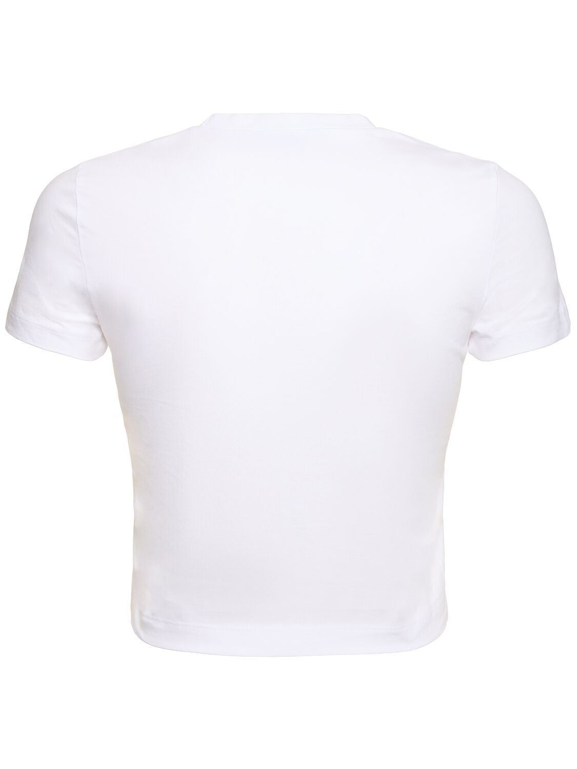 Shop Dsquared2 Be Icon Mini Fit Crop T-shirt In White