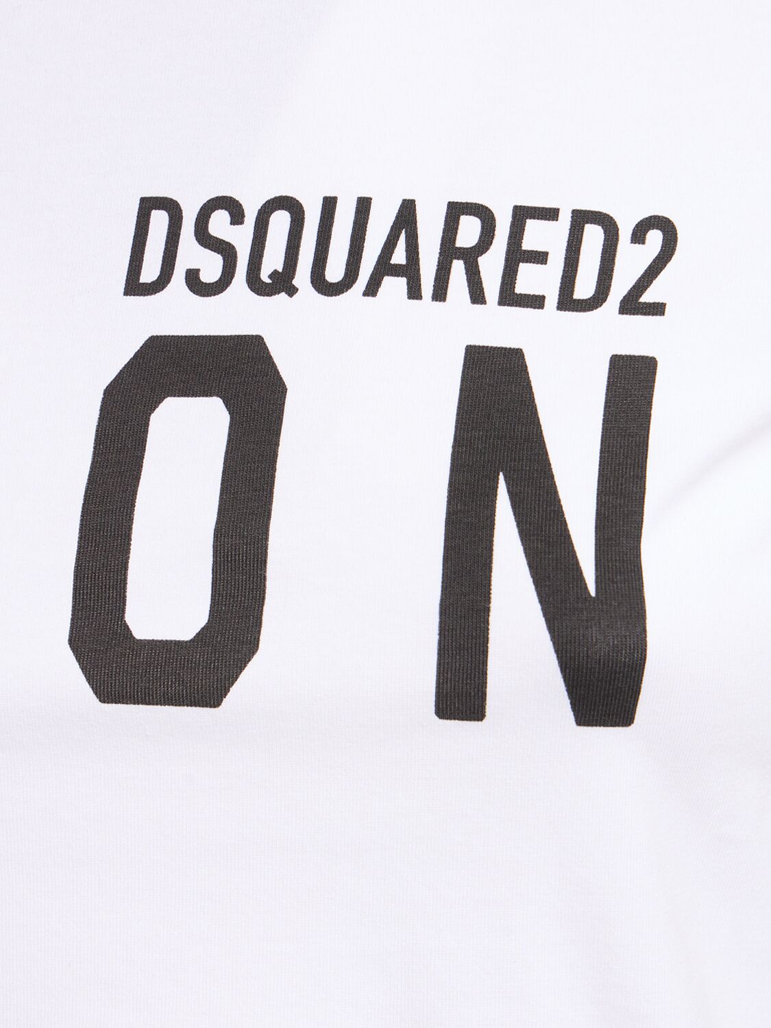 Shop Dsquared2 Be Icon Mini Fit Crop T-shirt In White