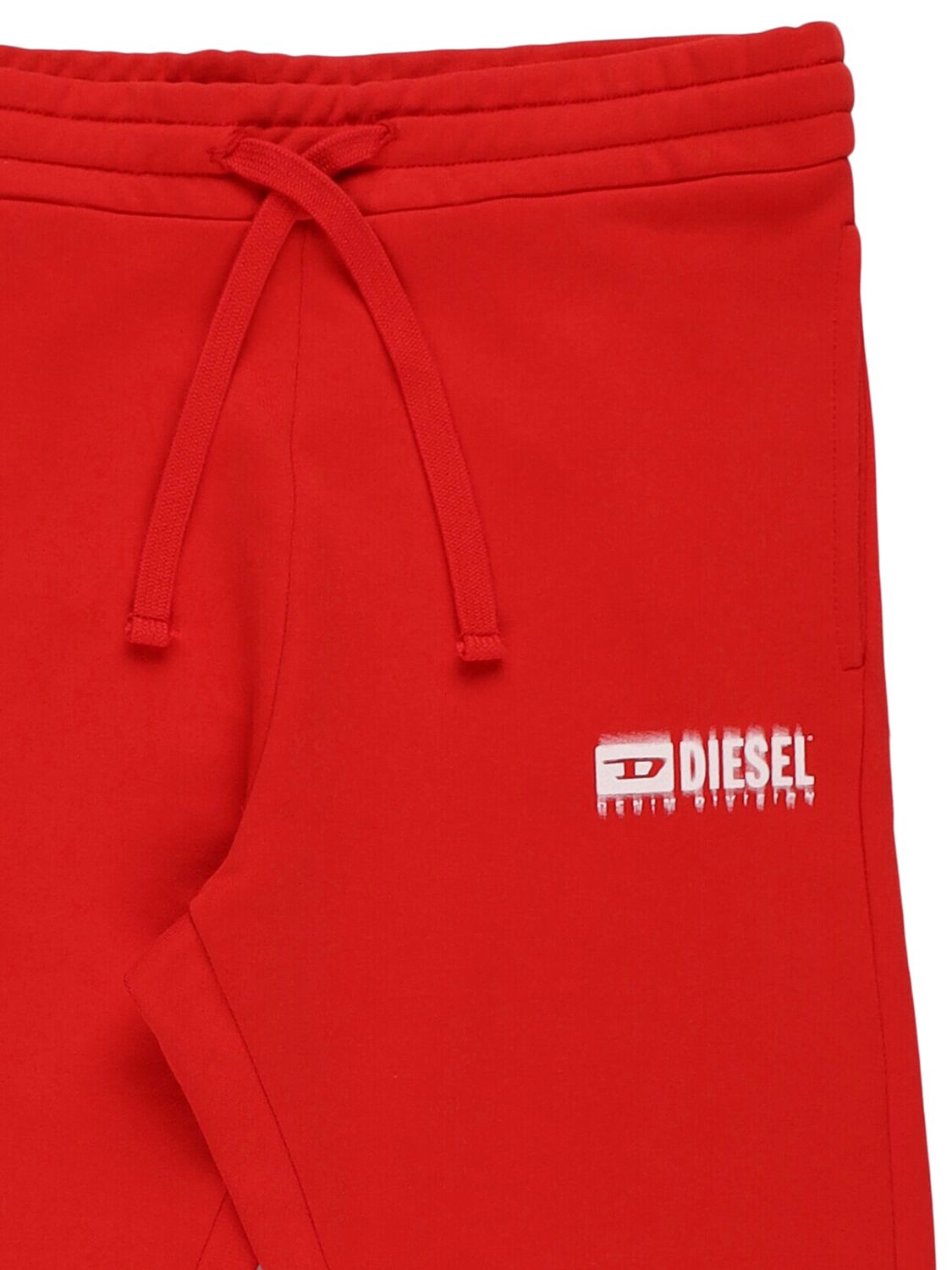 Shop Diesel Cotton Sweatpants W/logo Detail In Red