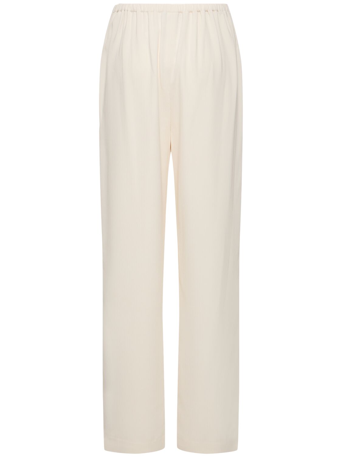 Shop Theory Double Pleated Straight Pants In White