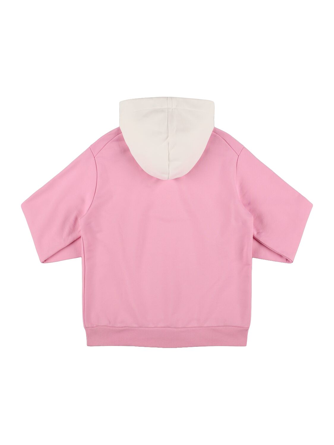 Shop Marni Junior Cotton Hooded Sweatshirt W/logo In Pink