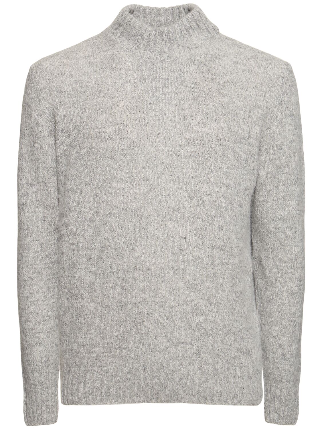 Lardini Alpaca Blend Turtleneck Sweater In Gray