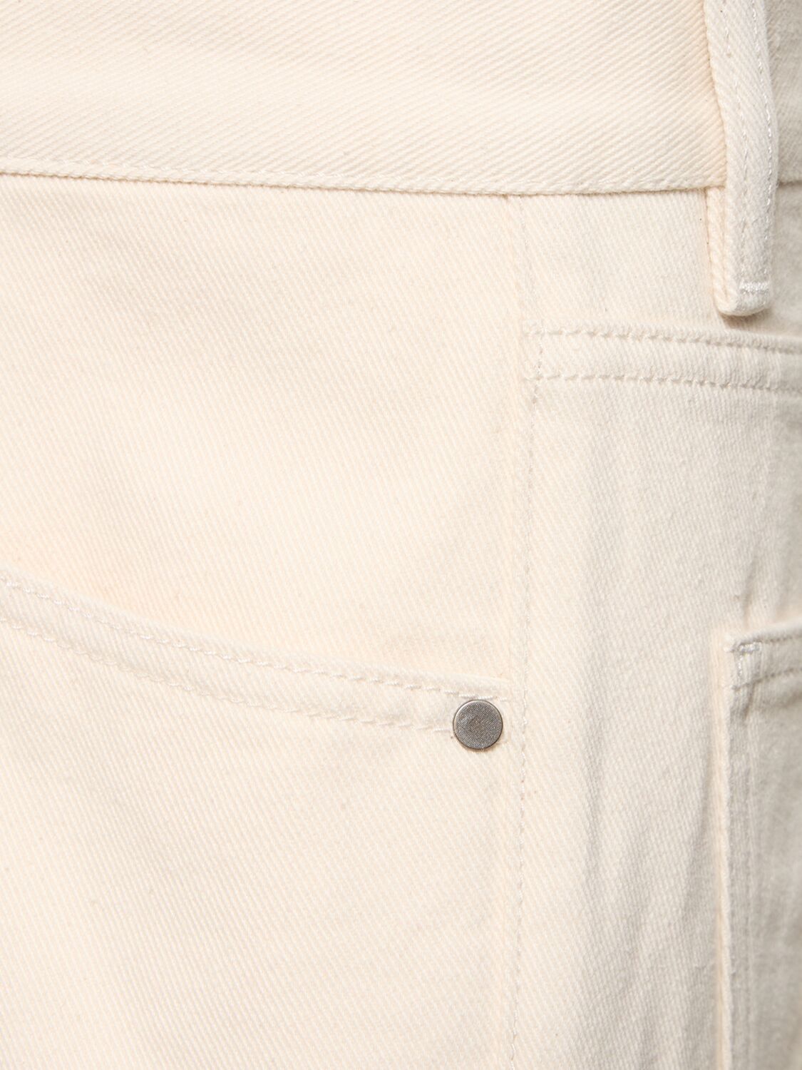 Shop Lardini Cotton Denim Jeans In Beige/white