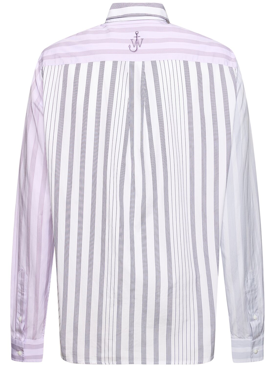 Shop Jw Anderson Striped Cotton Poplin Shirt In Multicolor