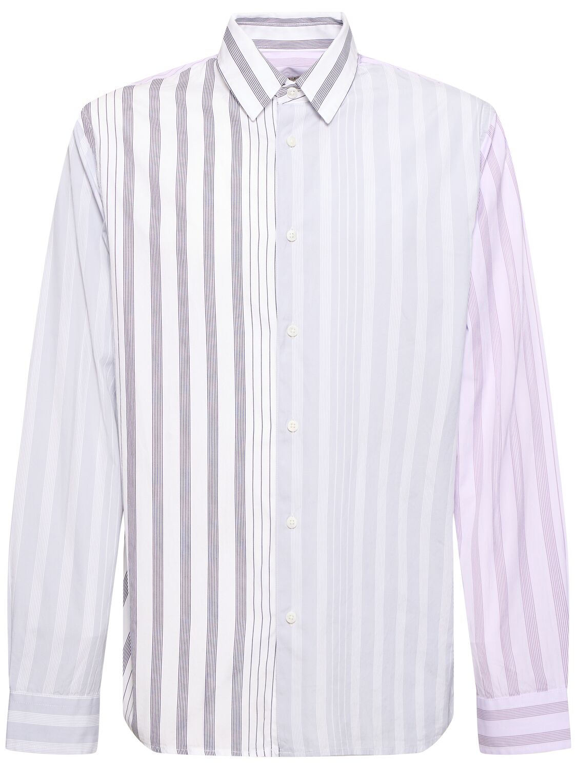 Shop Jw Anderson Striped Cotton Poplin Shirt In Multicolor