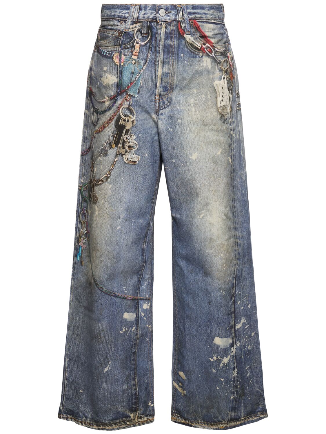 ACNE STUDIOS PRINTED 1981F LOW RISE BAGGY JEANS