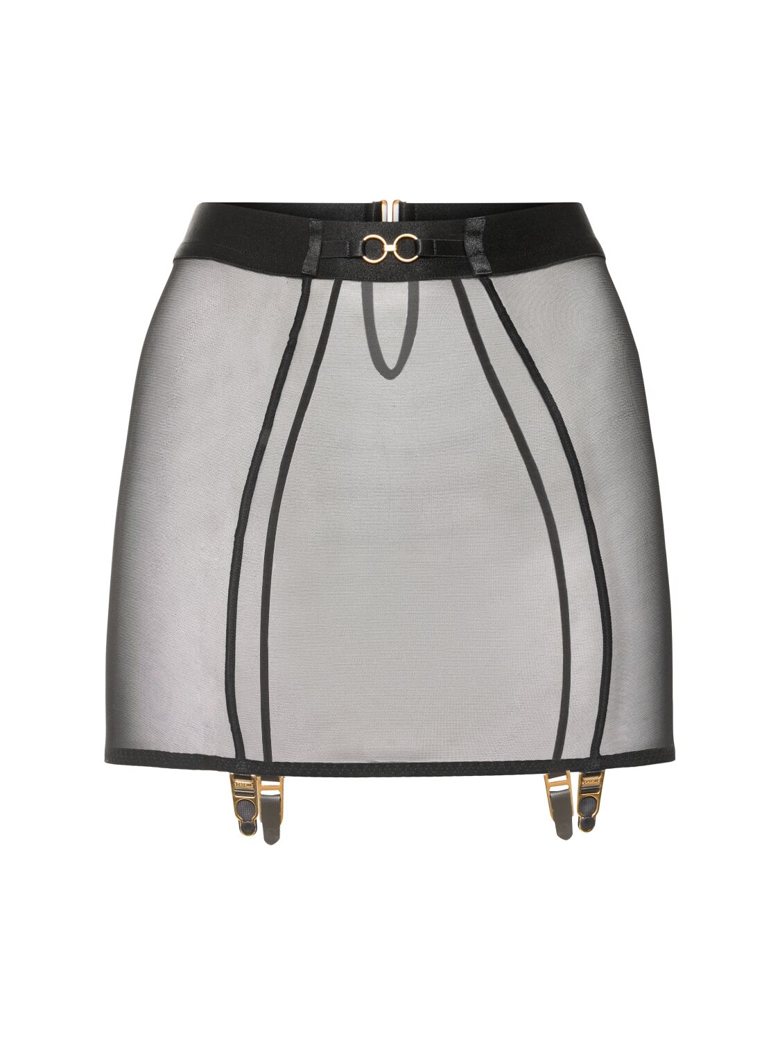 Bordelle Retta Mesh Mini Skirt In Black